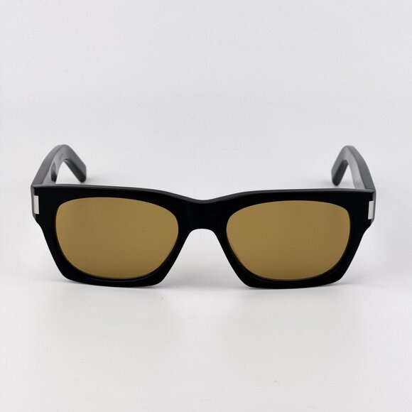 Saint Laurent SL402 010 Rectangle Sunglasses – Black Frame with Yellow Lenses main image 9